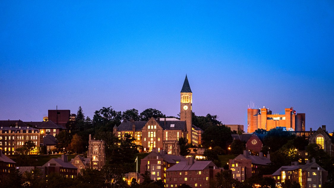 Campus in twilight