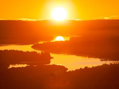 The midnight sun in Rovaniemi, Lapland