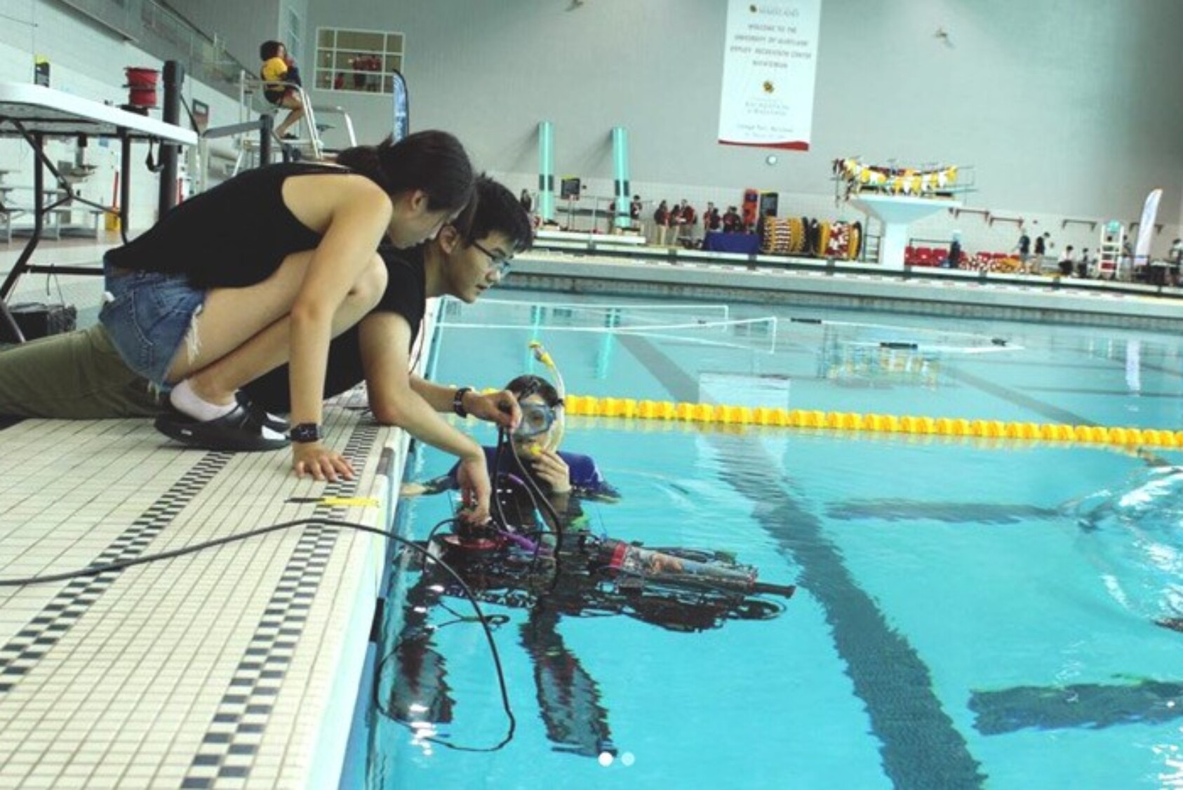 This team is pushing the boundaries of autonomous underwater vehicle technology. In late July 2023, they will head to AUVSI’s international RoboSub Competition, drop their vessels Aurora and Leviathan into the testing pool, press the green button, and cheer them on as they navigate a complicated underwater obstacle course.