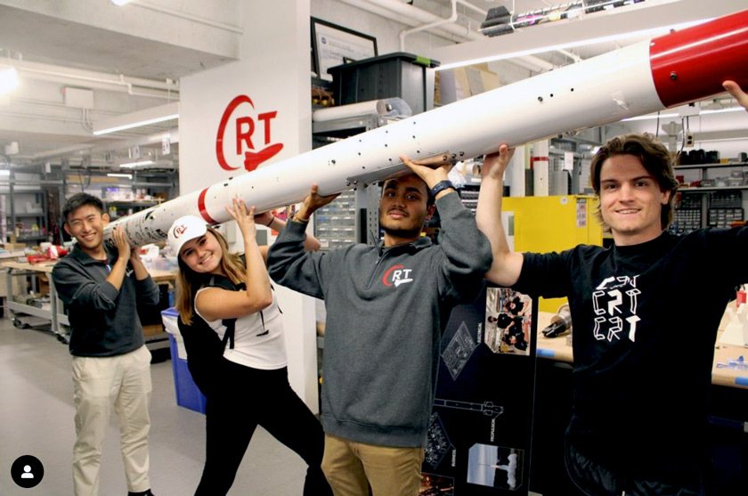 Cornell Rocketry designs, assembles, and launches a high-powered rocket to compete in the annual Spaceport America Cup. At the 2022 competition, their rocket, Big Red 1, lifted off the pad and soared to a height of 10,367 feet.