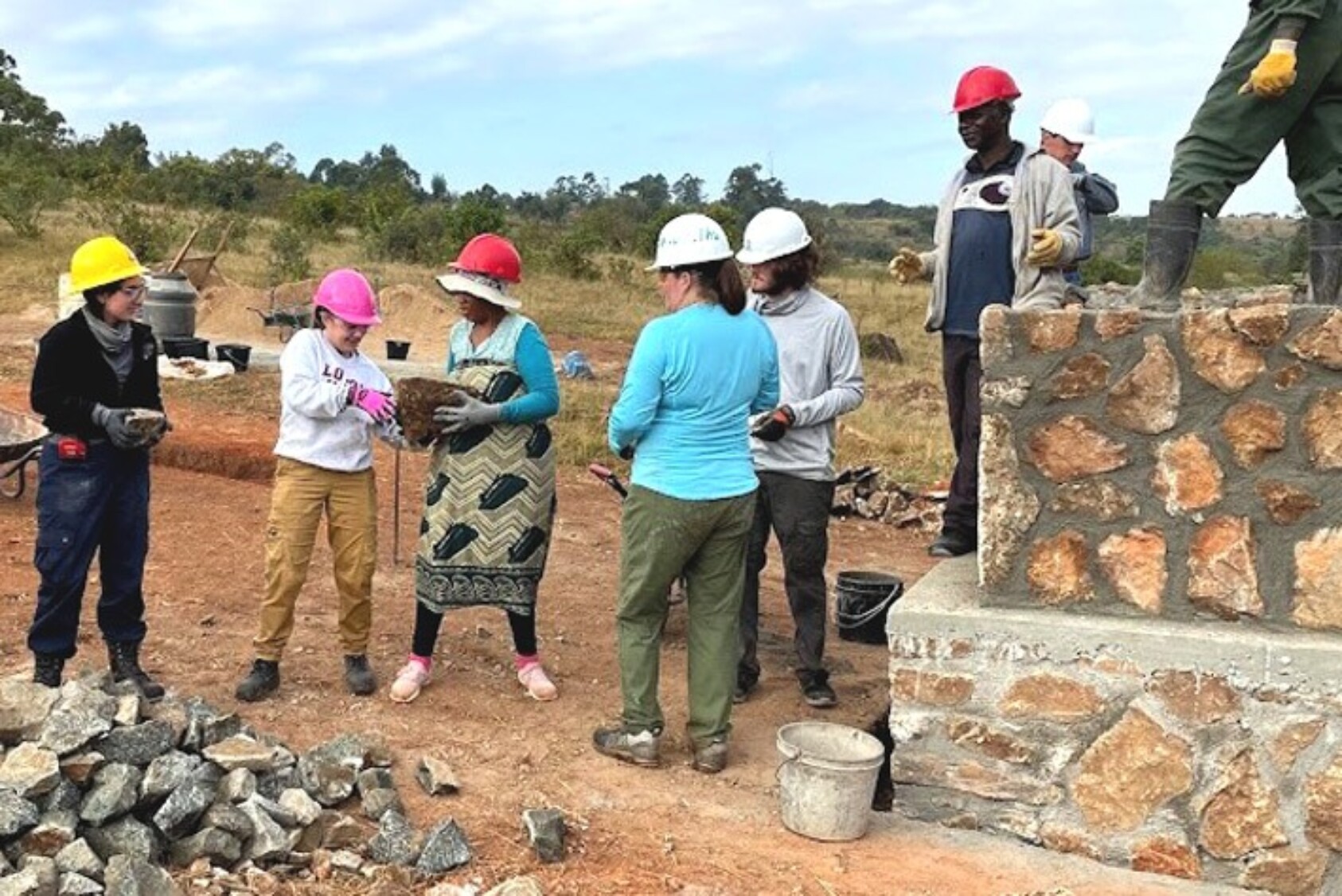 In summer 2022, the team worked with two communities in the Kingdom of Eswatini to build a 100-meter footbridge which will help over 2,000 people, including 1,200 schoolchildren, cross the Mtilane River safely.