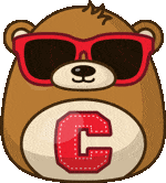 Cornell bear wearing sunglasses