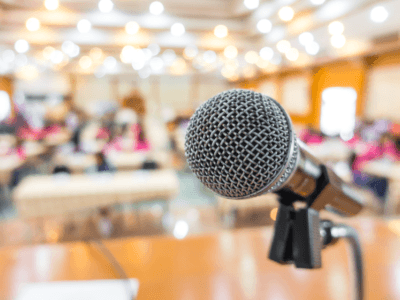Microphone in a conference room