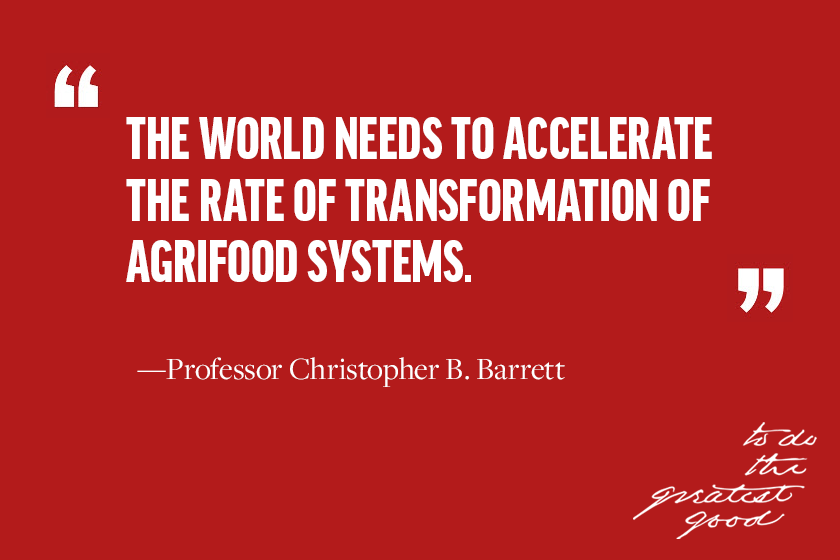 quote the world needs to accelerate the rate of transformation of agrifood systems