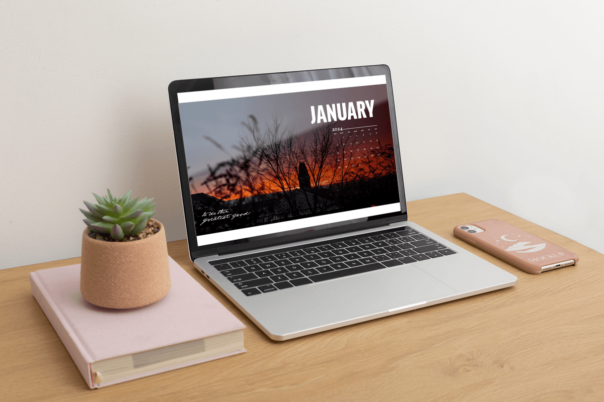 January desktop background