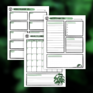 preview of pdf planner sheets