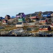 Greenland Houses on Island