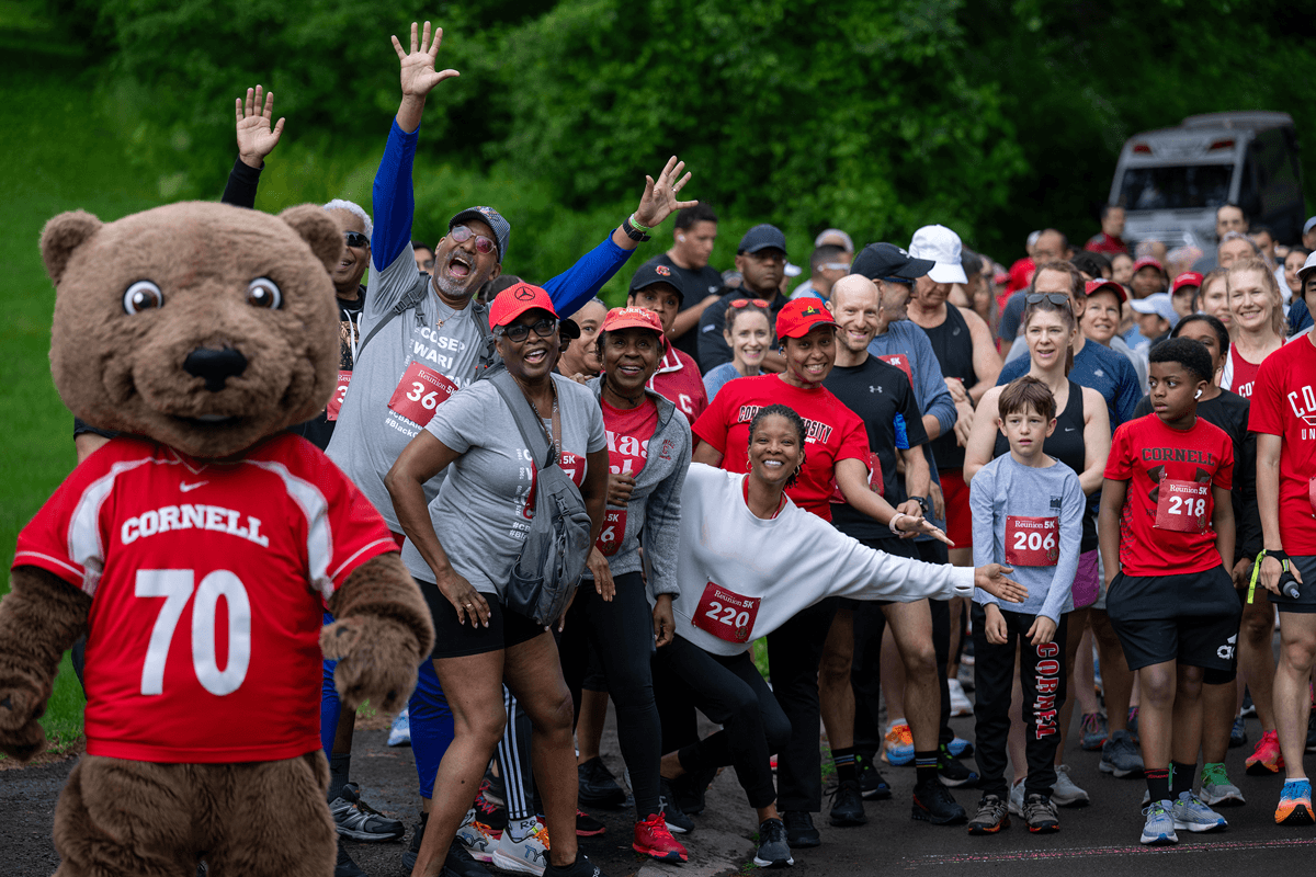 Cornell runners of all ages cross the finish line Alumni, parents