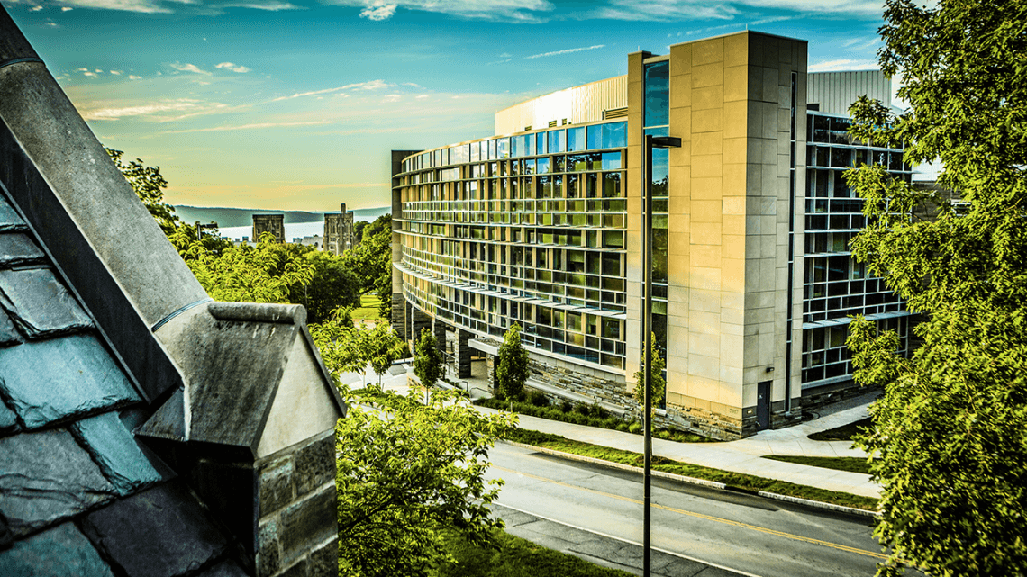 The building that houses Cornell Health (above) will be named The Ceriale Center for Cornell Health in recognition of a $20 million gift from Cornellian parents John and Melissa Ceriale.