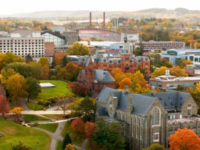 Leaves begin their transformation to fall colors around campus.