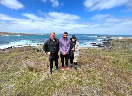 Hannah with colleagues from Rēkohu Wharekauri (Chatham Islands) investigating housing opportunities for Ngāti Mutunga iwi (tribe)