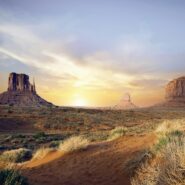 Sunset in a national park in southwestern US.