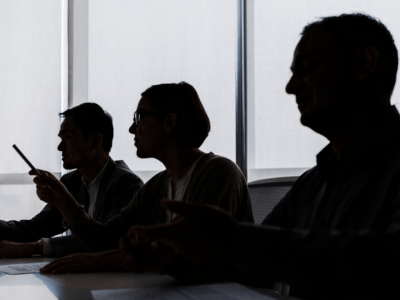 business people at a table