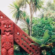 Architectural detail in Waitangi Treaty Grounds, NZ