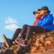 Hikers in Patagonia reminiscing on their time together