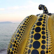 pumpkin sculpture at Benesse Art Site, Japan