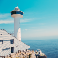 View of Taejongdae lighthouse and sea in Busan, Korea