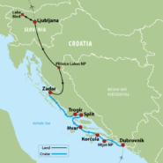 map of tour itinerary