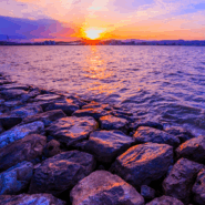 Matsue Japan at sunset