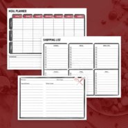 preview of meal planner printables