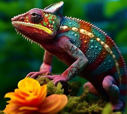 colorful lizard