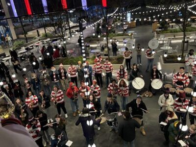 the Big Red Pep Band at Avenida