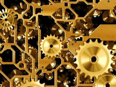 the inside of a clock