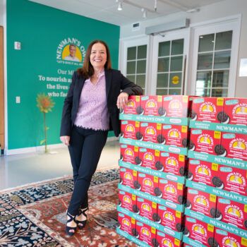 Jennifer Millones with Newman O's cookies