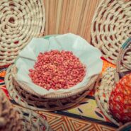 sweet grass basket with dried beans