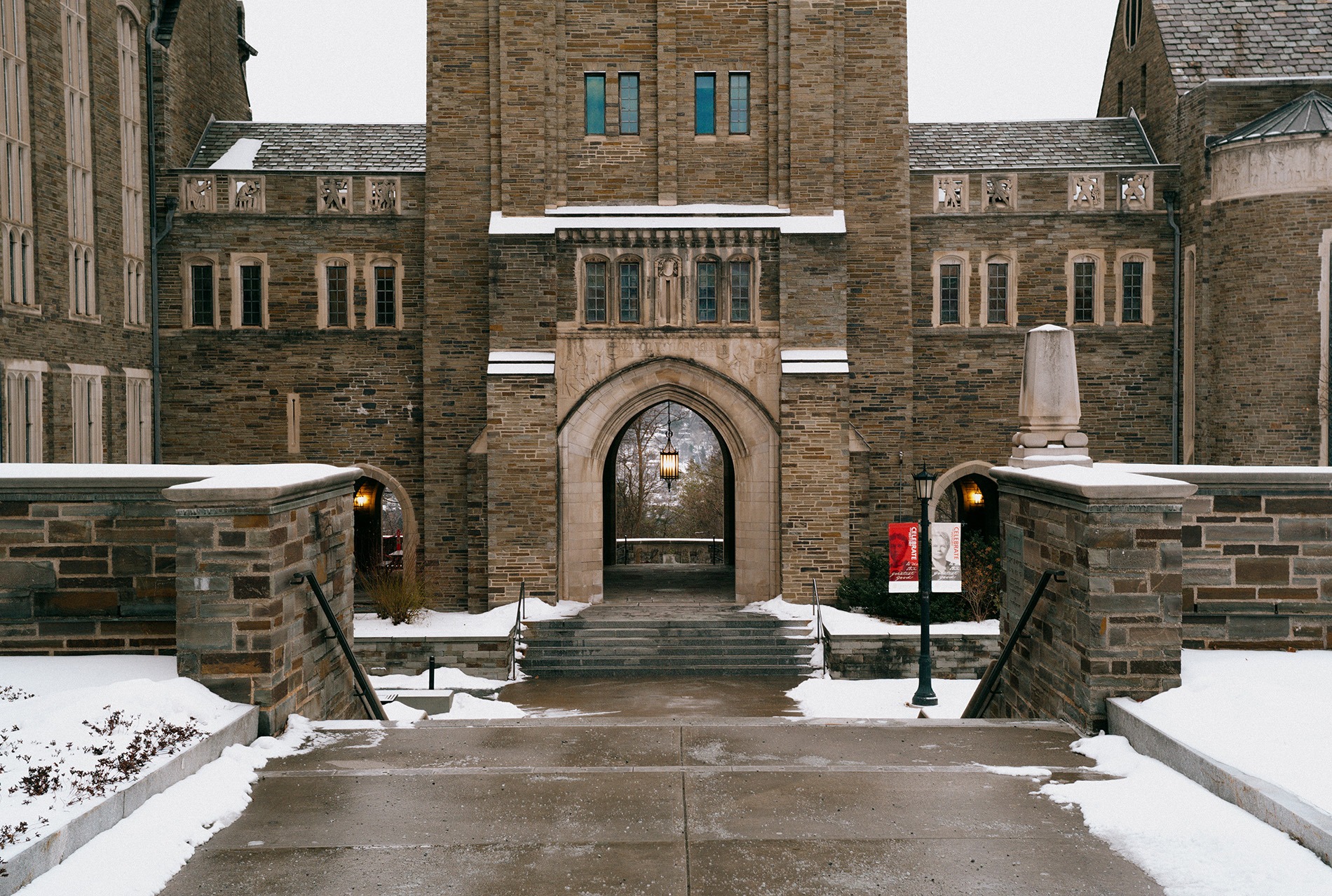 A welcoming glow from Myron Taylor Hall