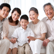 Smiling family of all generations