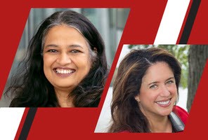 Provost Kavita Bala, Cornell’s chief academic officer Michelle J. Vaeth ’98, Associate Vice President of Alumni Affairs