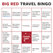 Big Red travel bingo pdf preview