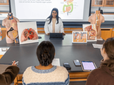 Group of premed students in class