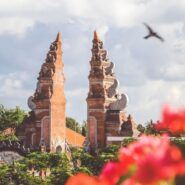 Monument with flowers