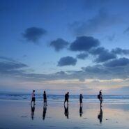 Balinese beach at sunrise