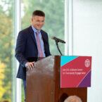 David Einhorn speaking at the opening of the Einhorn Center for Community Engagement at Cornell in 2021