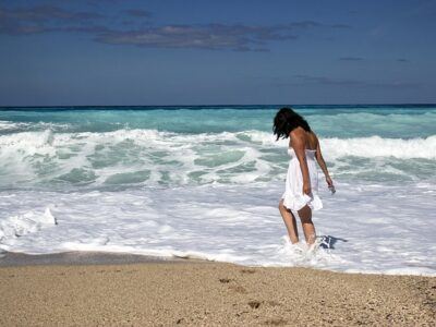 beach walking