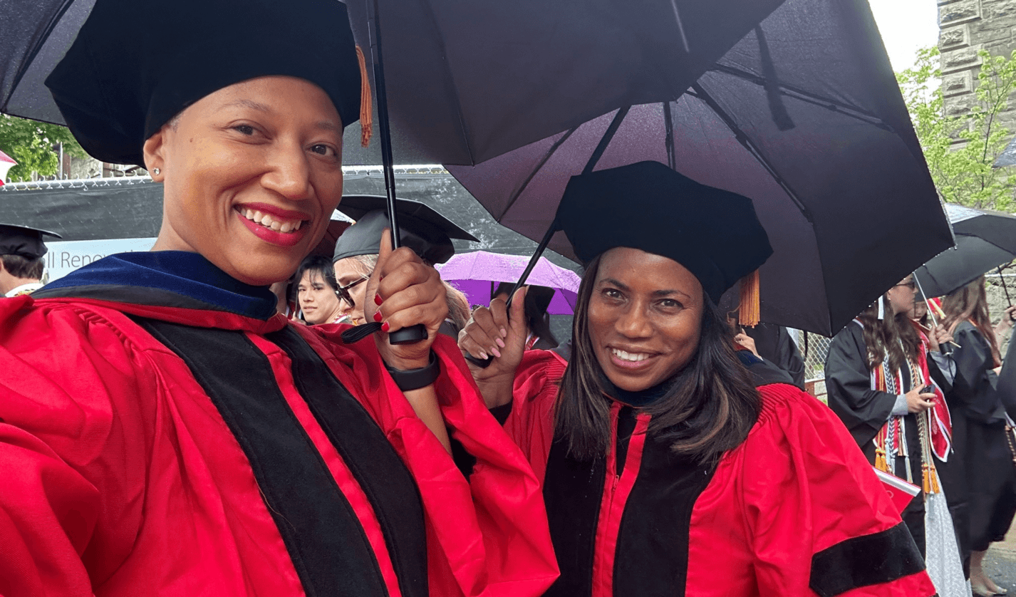 Alumni-elected trustees Kimberly Dowdell ’06 and Deborah Arrindell ’79