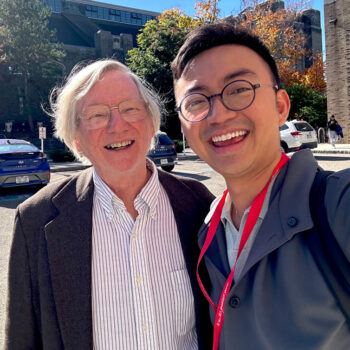Dustin with Professor Emeritus Bill Sonnenstuhl