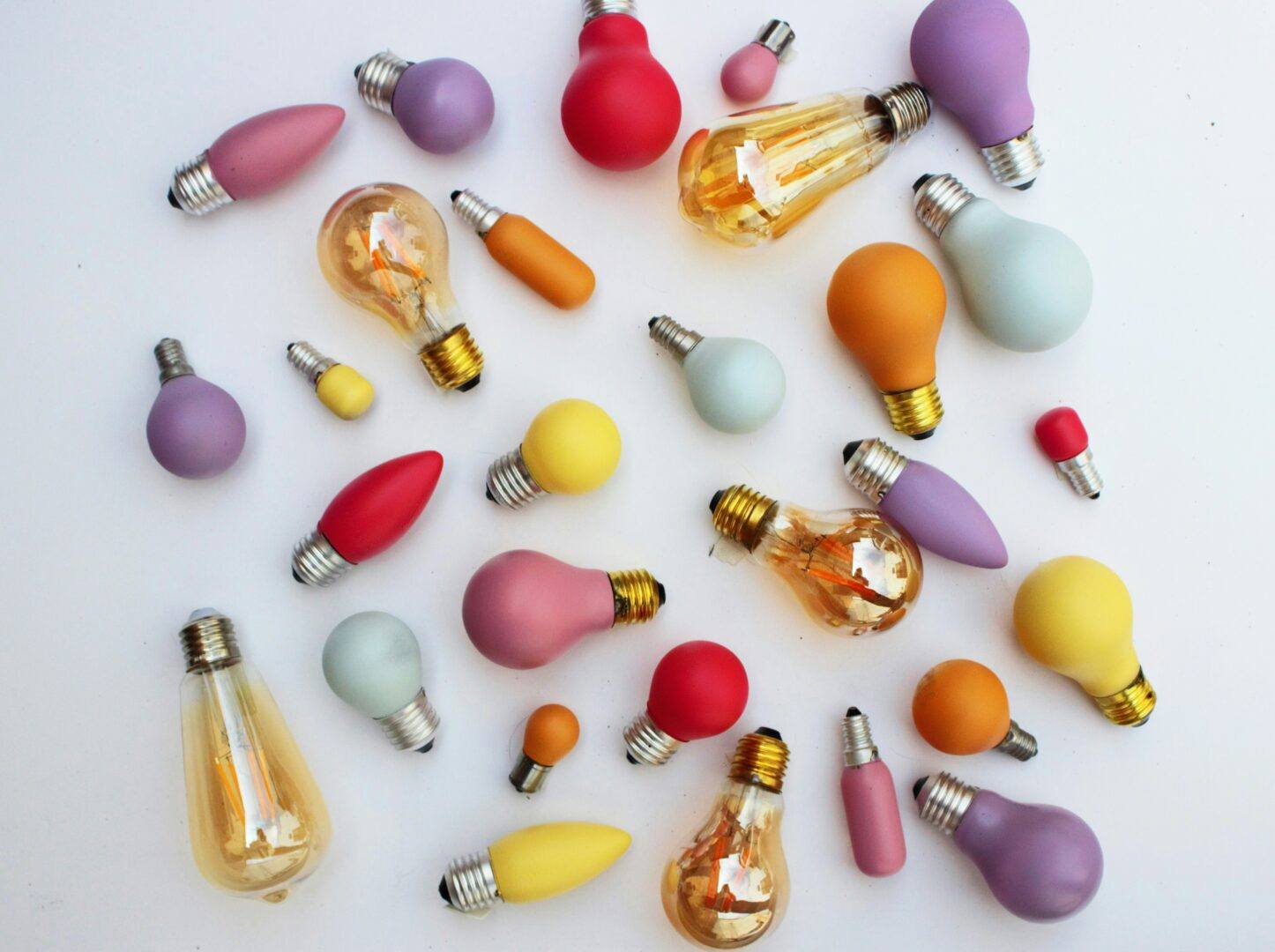 colorful lightbulbs